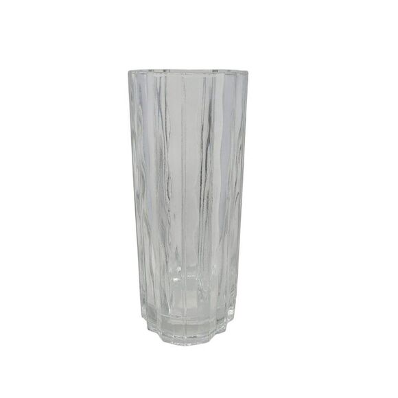 Vintage 70s Studio Nova Crystal Vase Ripple Wave Heavyweight Glass‎ 8 1/2"  Gift - Picture 5 of 15